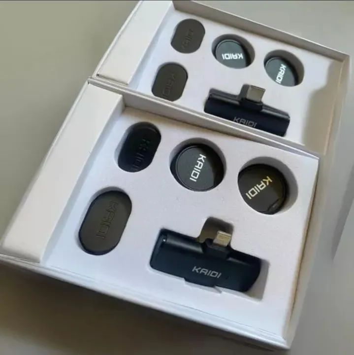Microfone de lapela Sem Fio - Tipo C e Lintghng - Foto 4