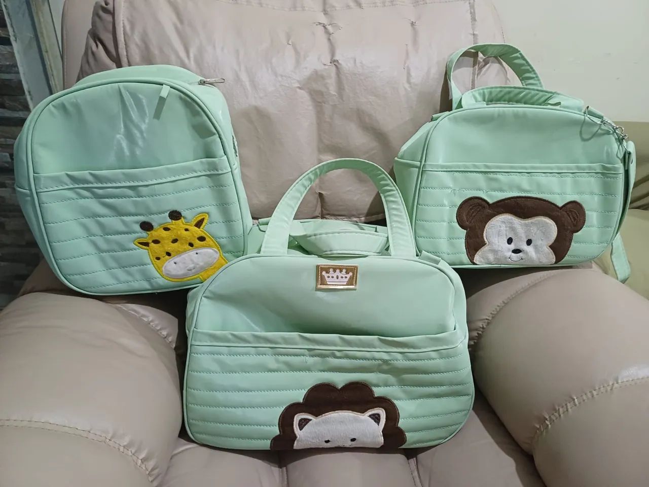 Bolsa maternidade térmica com tema de animais. - Foto 2