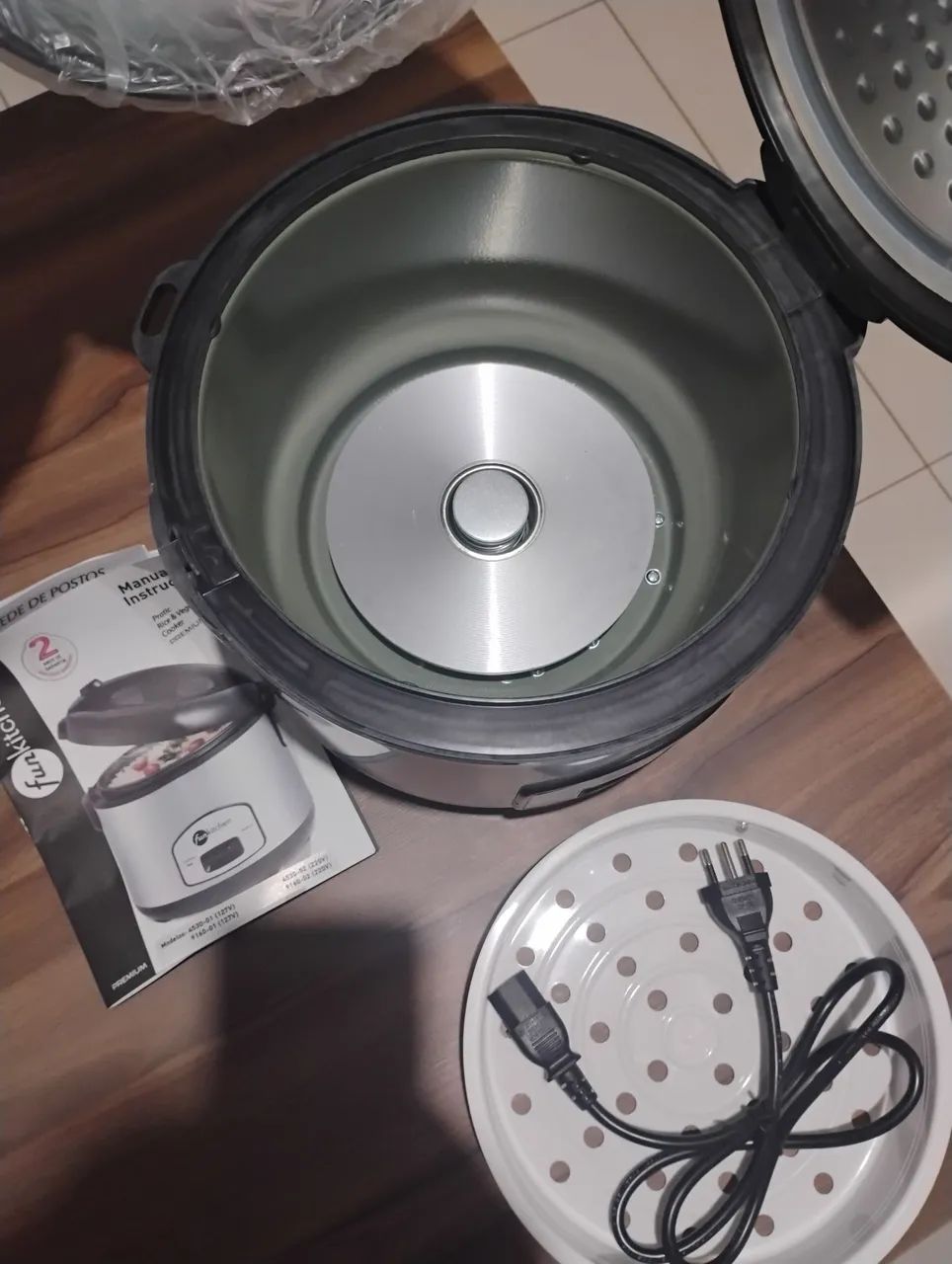 Panela Elétrica para Arroz Fun Kitchen em inox 10 xícaras  - Foto 5