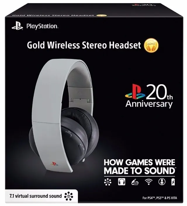 Headset Gold 20th Anniversary apara Ps4