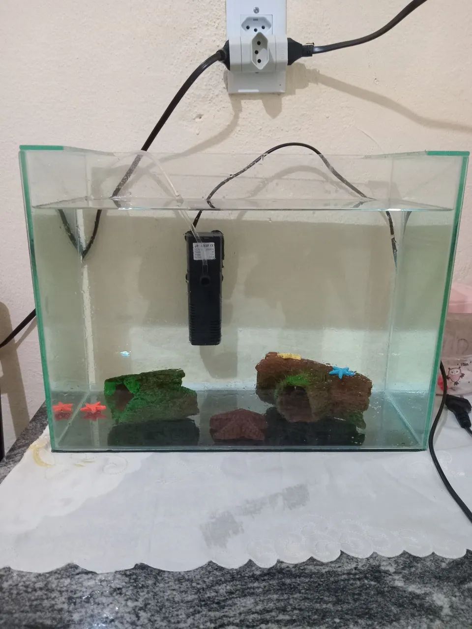 Aquário de Vidro 40x25x30 Completo C/ Filtro de 650 L/H e Decoração - Foto 5