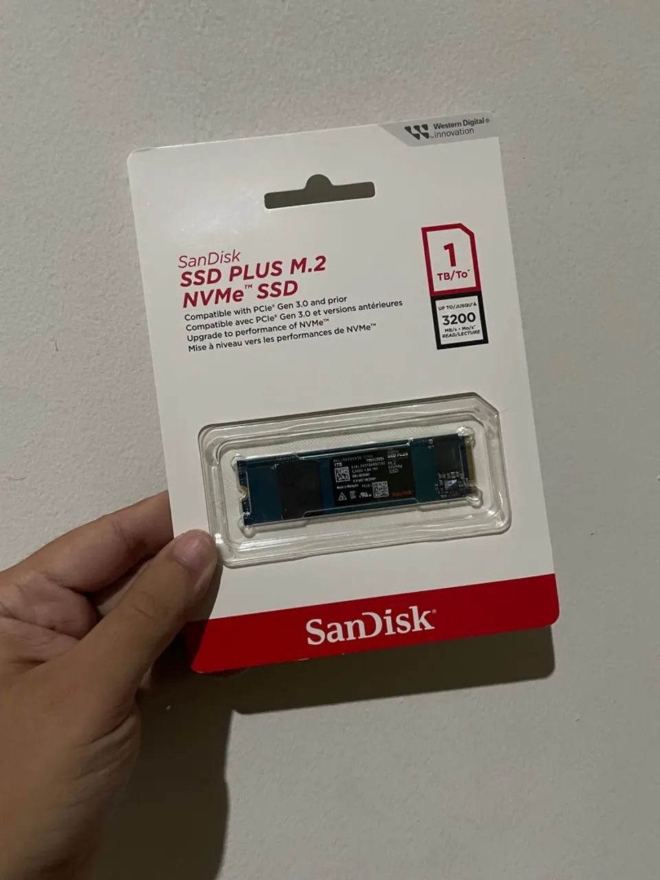 SSD SanDisk NVMe 1TB M.2 - Novo