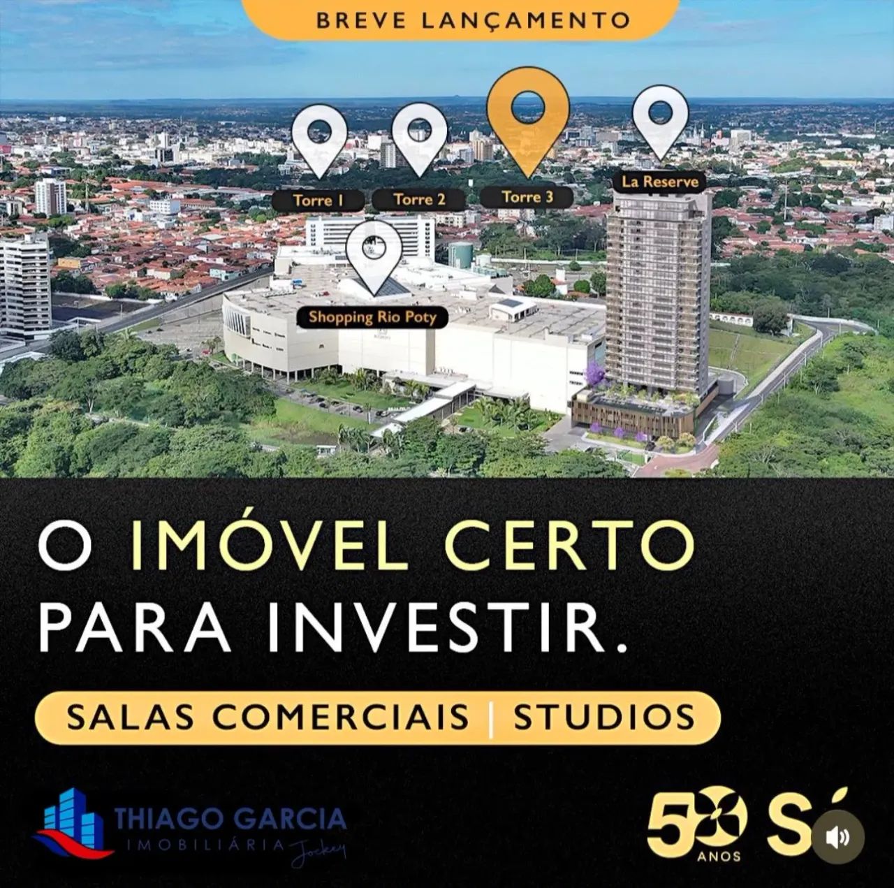 CN LANÇAMENTO NO SHOPPING RIO POTY, SALAS COMERCIAIS E STUDIOS NO COMPLEXO MAIS COMPLETO D