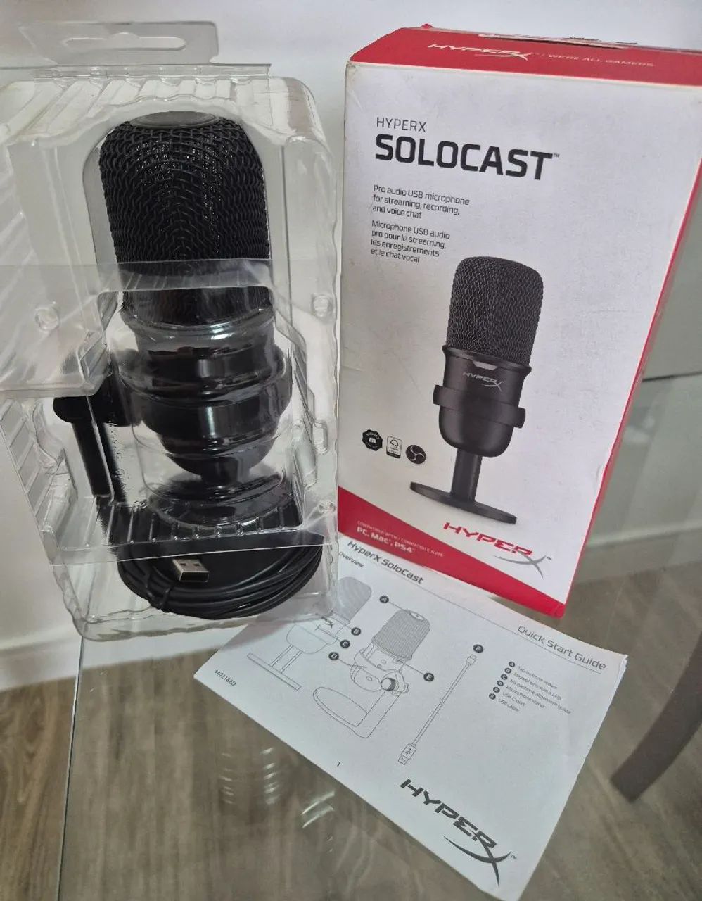 Microfone de mesa HyperX Solocast