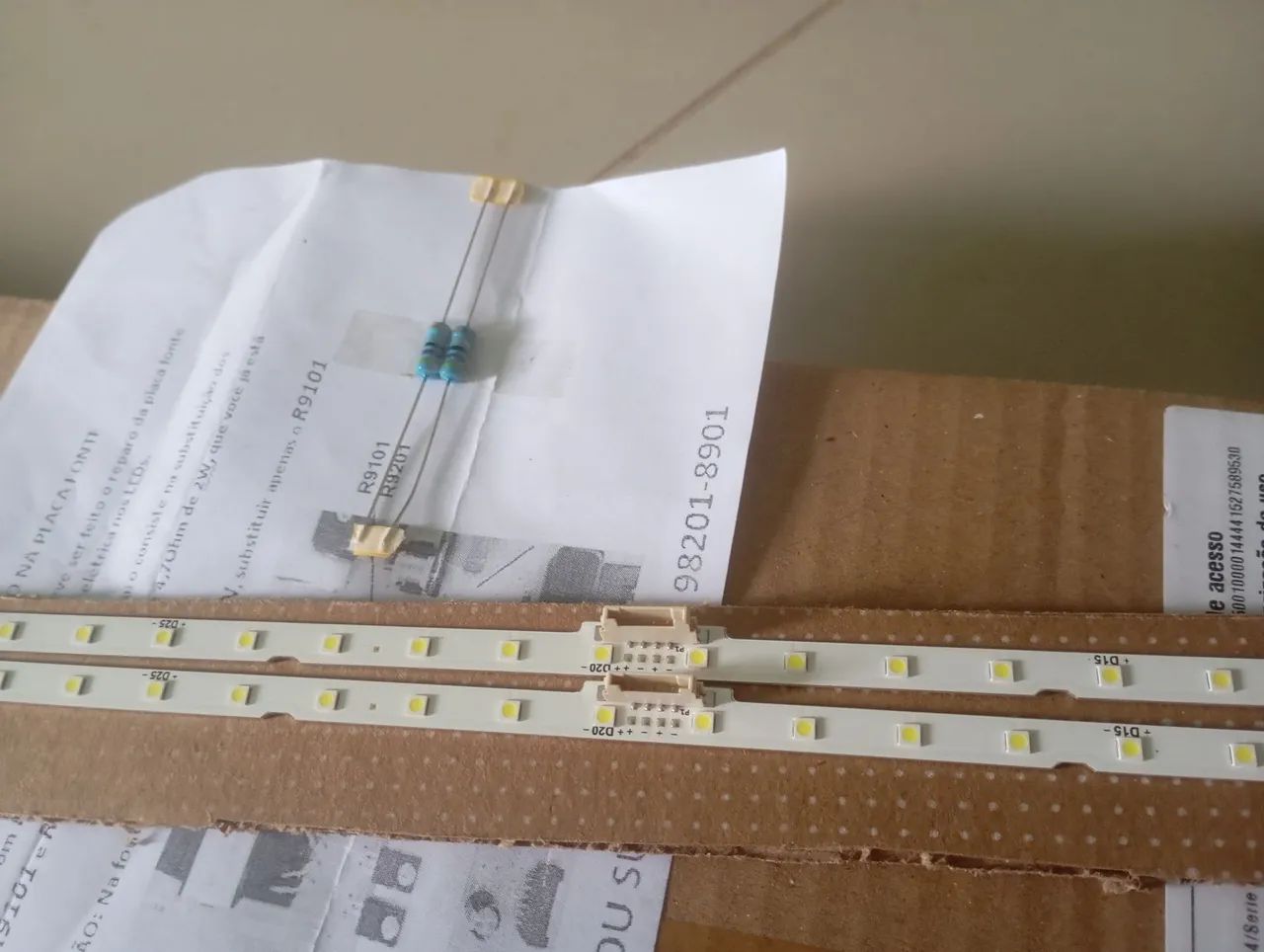 kit barramento led mais resistor para tv sansumg - Foto 2