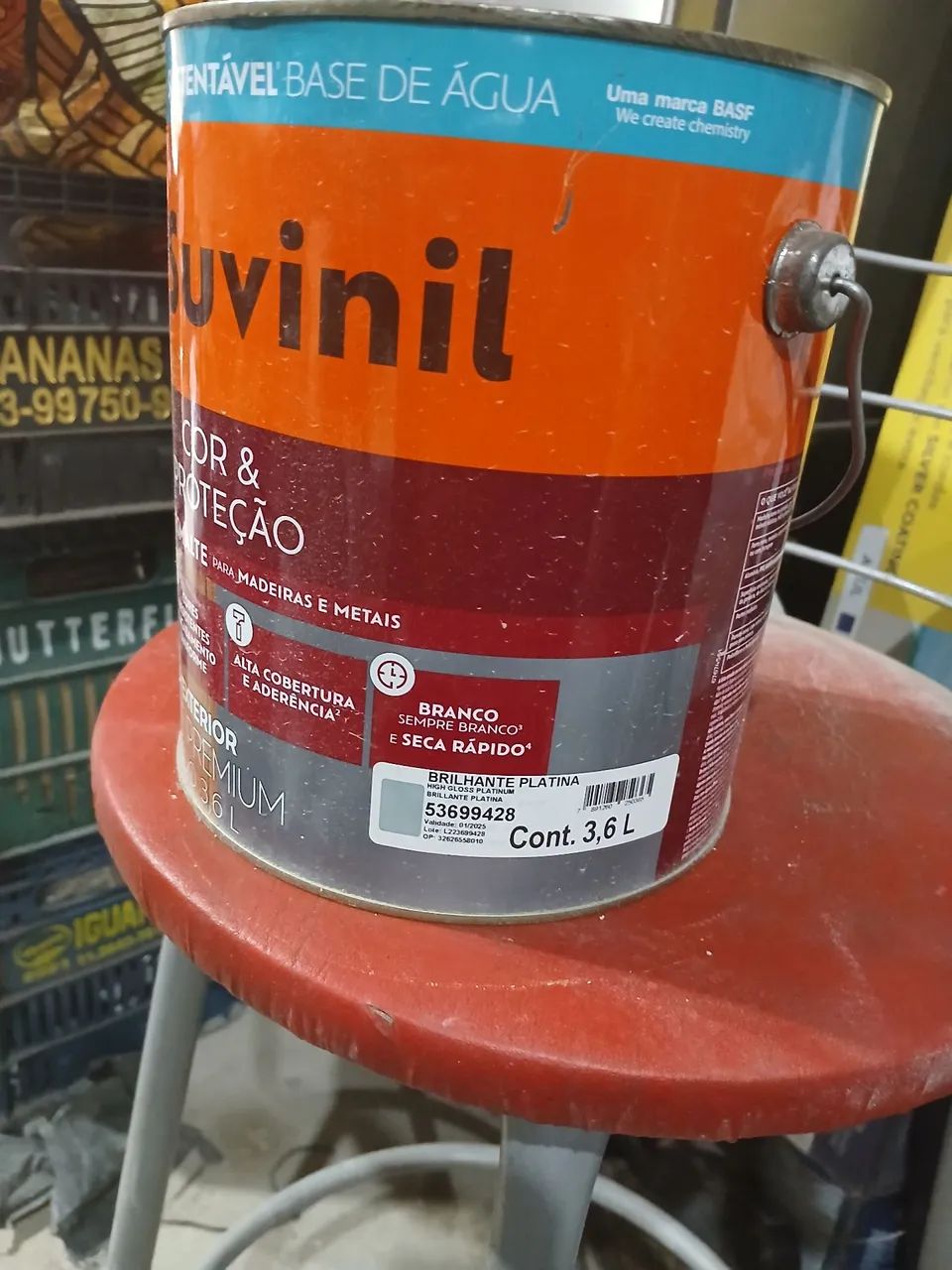 Tinta Suvinil  Brilhante Platina 3,6L