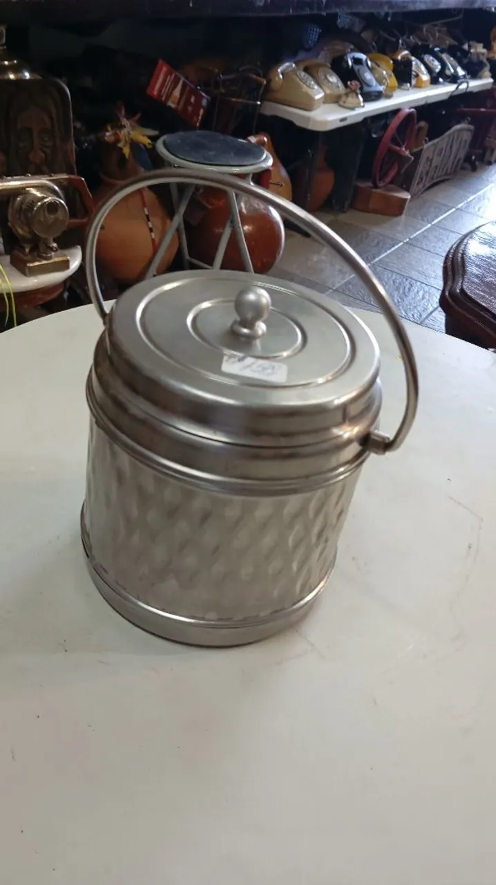 Balde de gelo em aço inoxidável