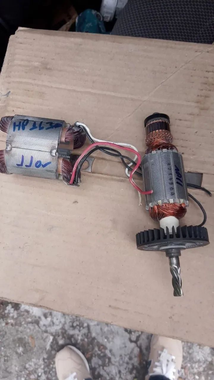 Bobina e induzido furadeira Makita HP1630 110v  - Foto 2