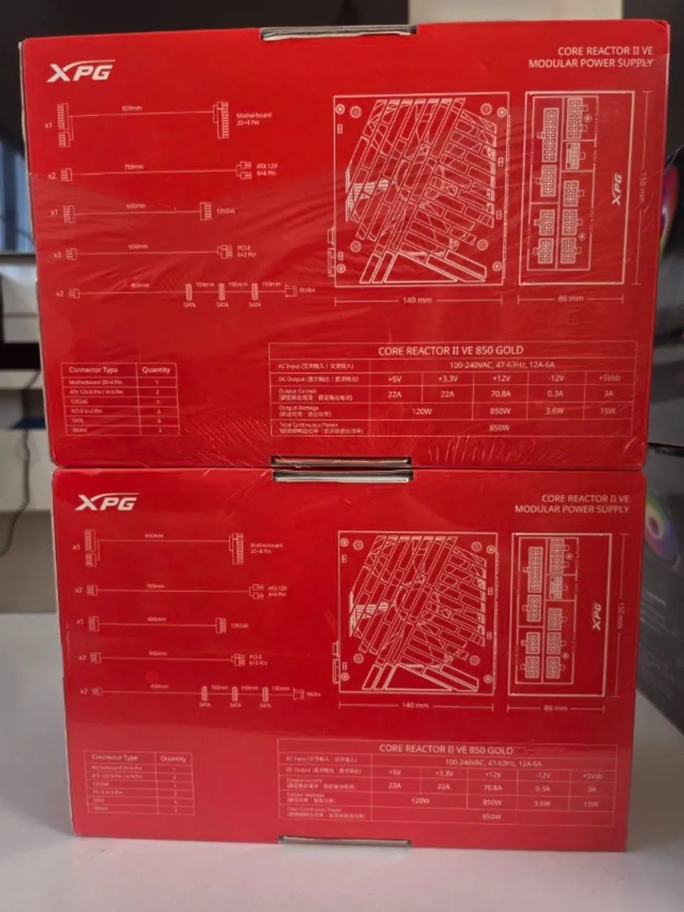 Fonte XPG Core Reactor II VE 850W  80 Plus Gold Modular - Foto 2