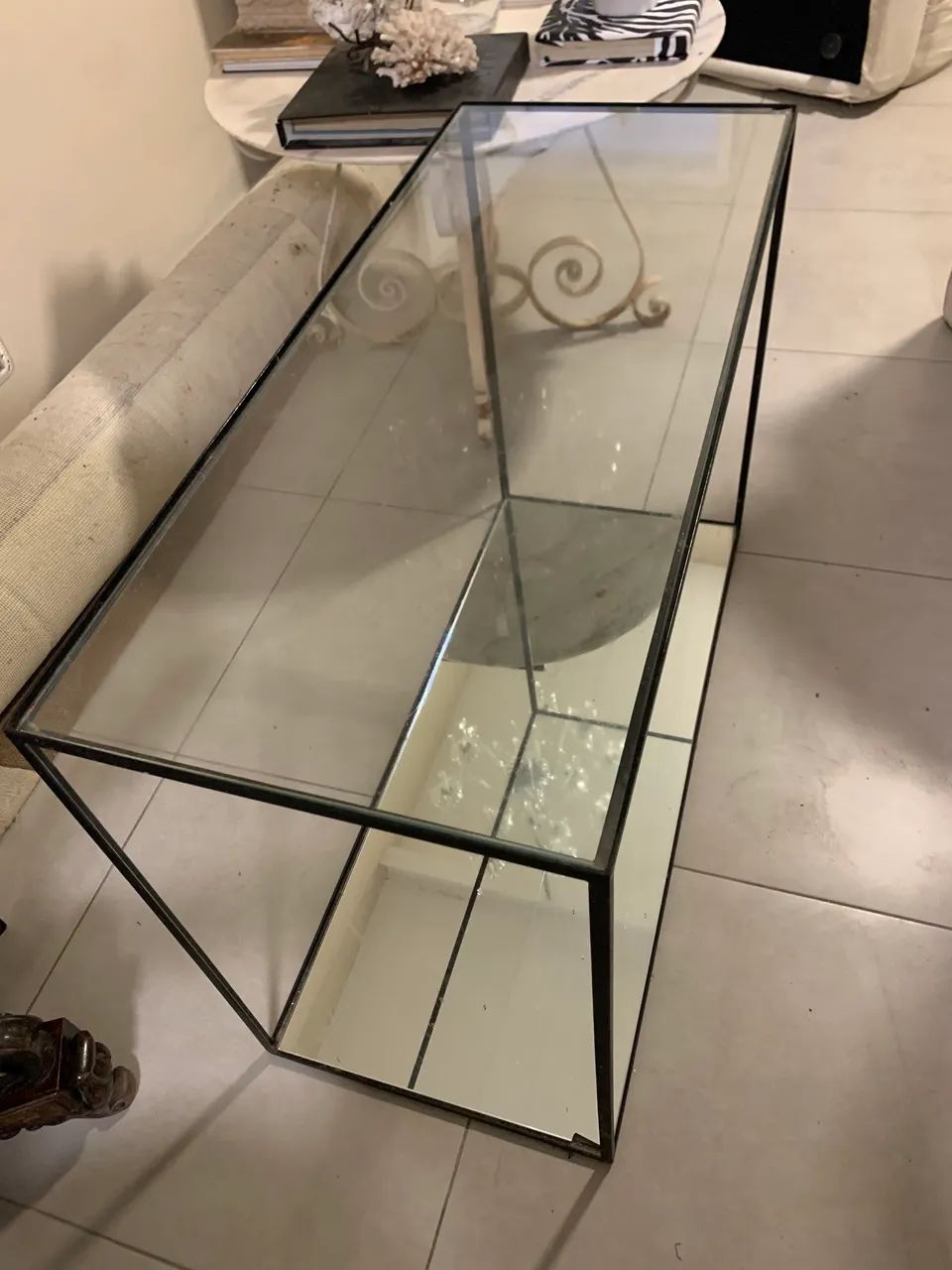 Aparador moderno - ferro vidro e espelho  - Foto 3