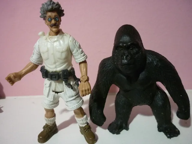 safari na selva chap mei action figure lote - gorila + Arqueologo [gi joe escala]