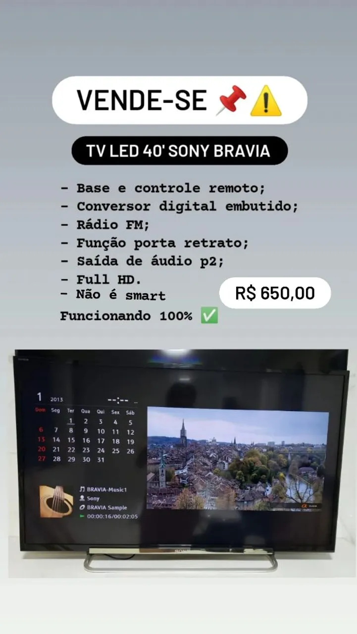 TV LED 40' SONY BRAVIA