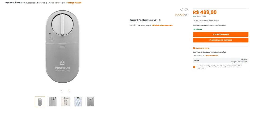 Fechadura Inteligente Positivo Wi-Fi - Nova/Lacrada - Instale Você Mesmo! - Foto 4