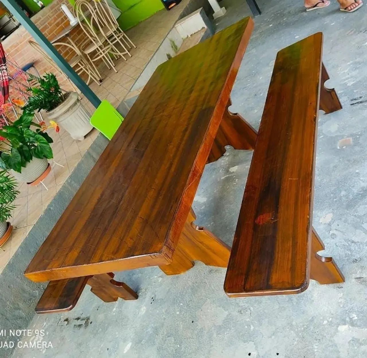 Conjunto de mesa e bancos pedra de ardósia  - Foto 3