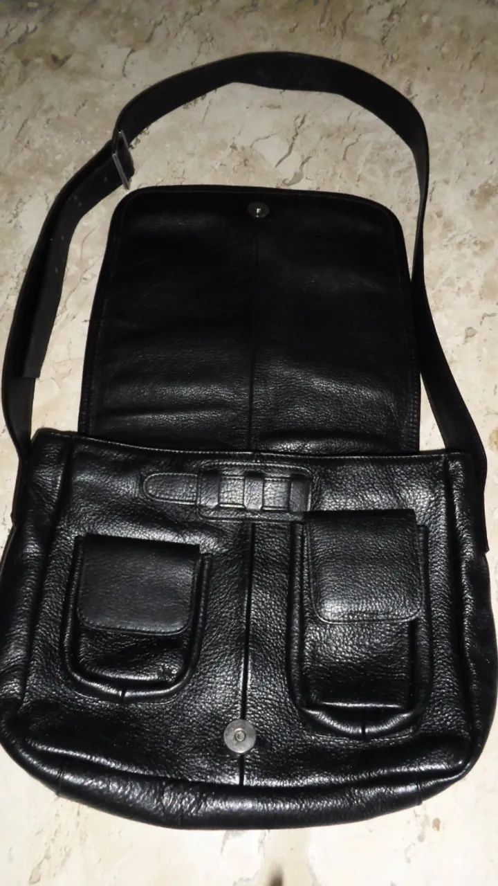 BOLSA DE COURO LEGÍTIMO BIRELLO com Alça Regulável (usada) - Foto 2
