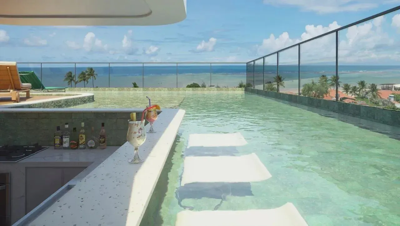 FLATS NA ORLA DE TAMANDARÉ À 30M² DA PRAIA |