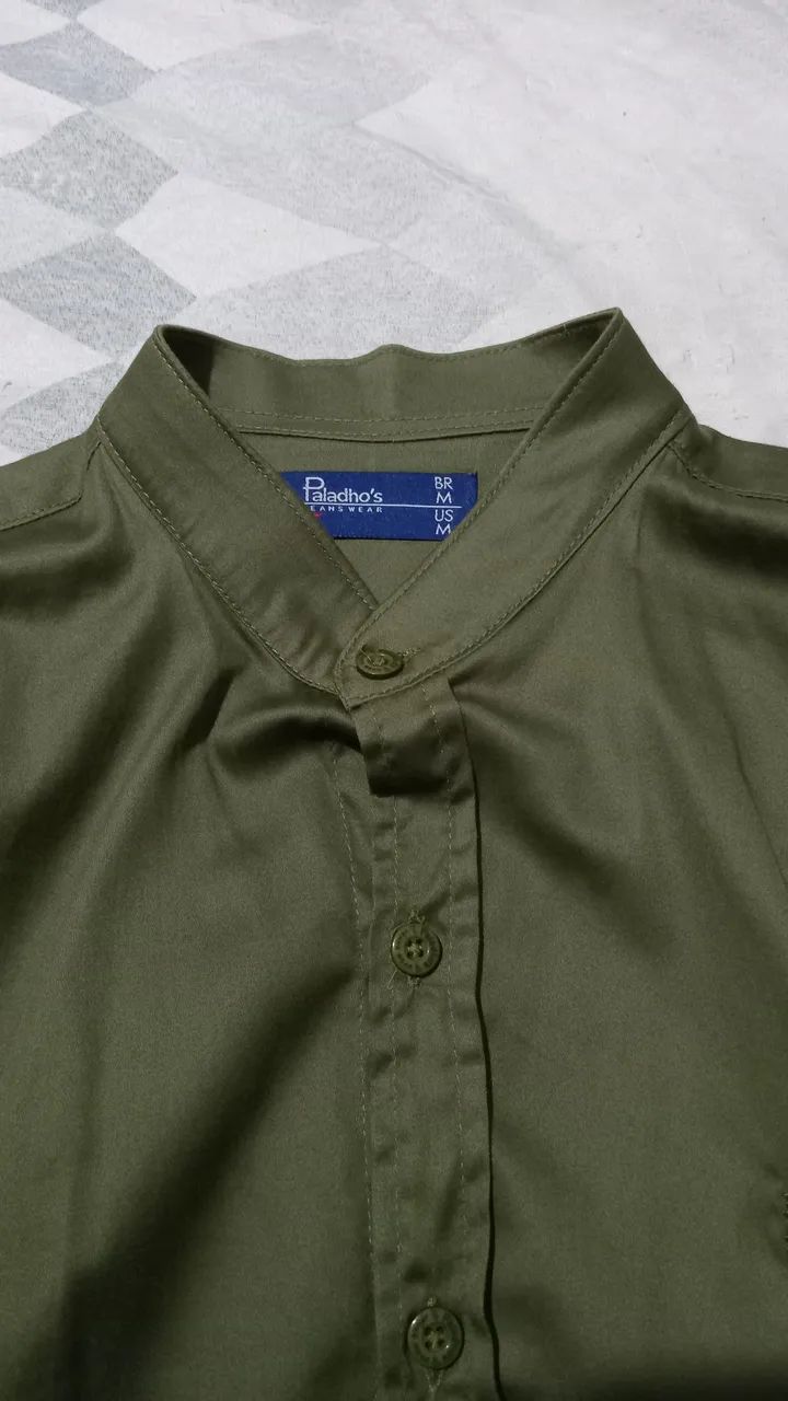 Camisa Paladho's Social Verde Militar 
