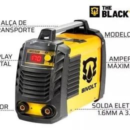 Maquina De Solda Eletrica Inversora Mma Tig Eletrodo Bivolt 170A MI250B The Black Tools - Foto 4
