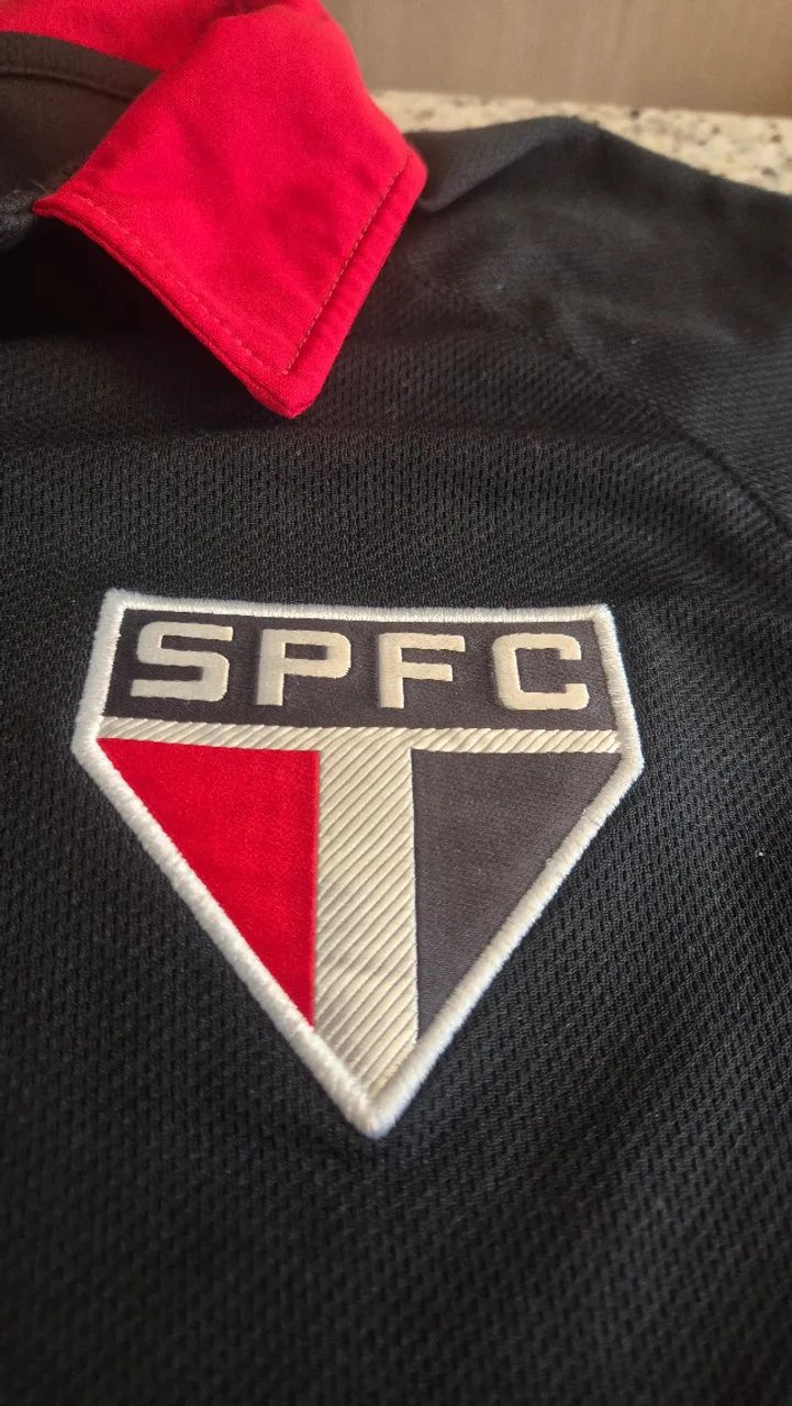 Camisa Polo São Paulo Reebok Preta RARIDADE - Foto 5