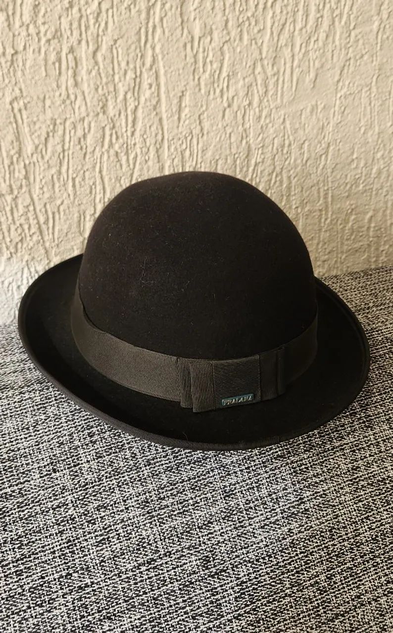 Chapéu Chaplin Coco Preto Lã - Foto 2