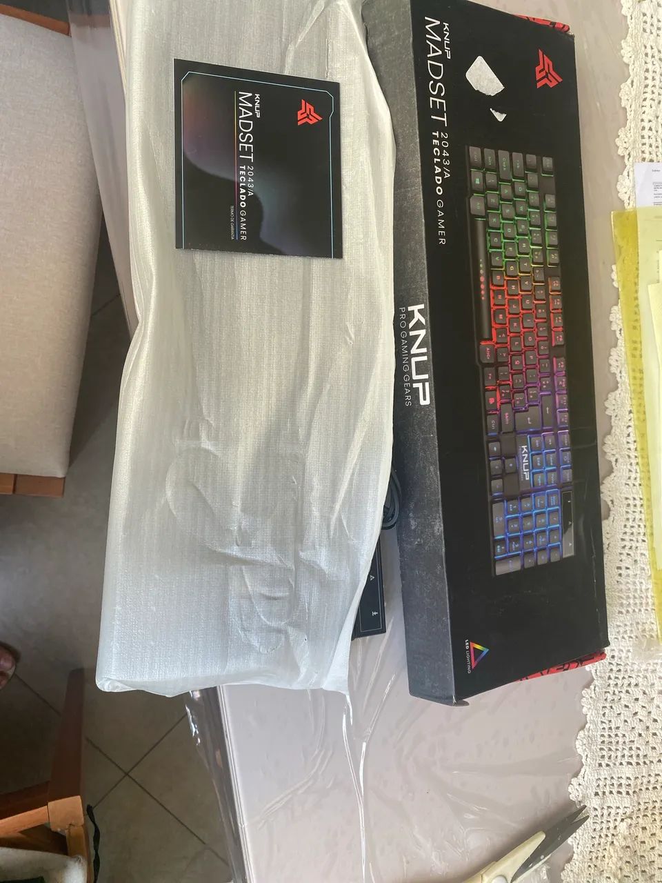 Teclado Gamer Semi Mecânico Knup Kp-2043, LED RGB, USB - Foto 5