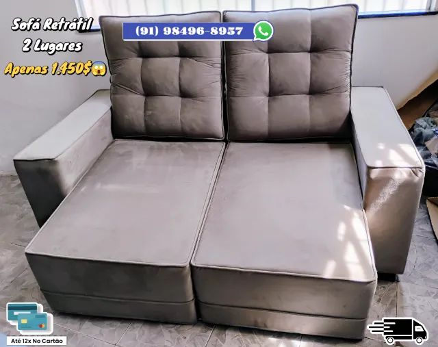 SOFÁ RETRÁTIL E RECLINÁVEL 2 LUGARES 