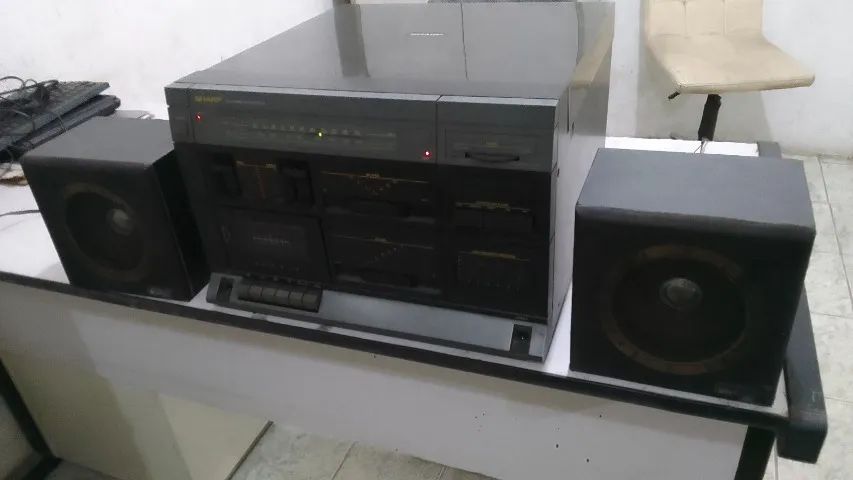 Toca Discos 3 em 1 Sharp Sg 20 com agulha e Caixas  - Foto 4