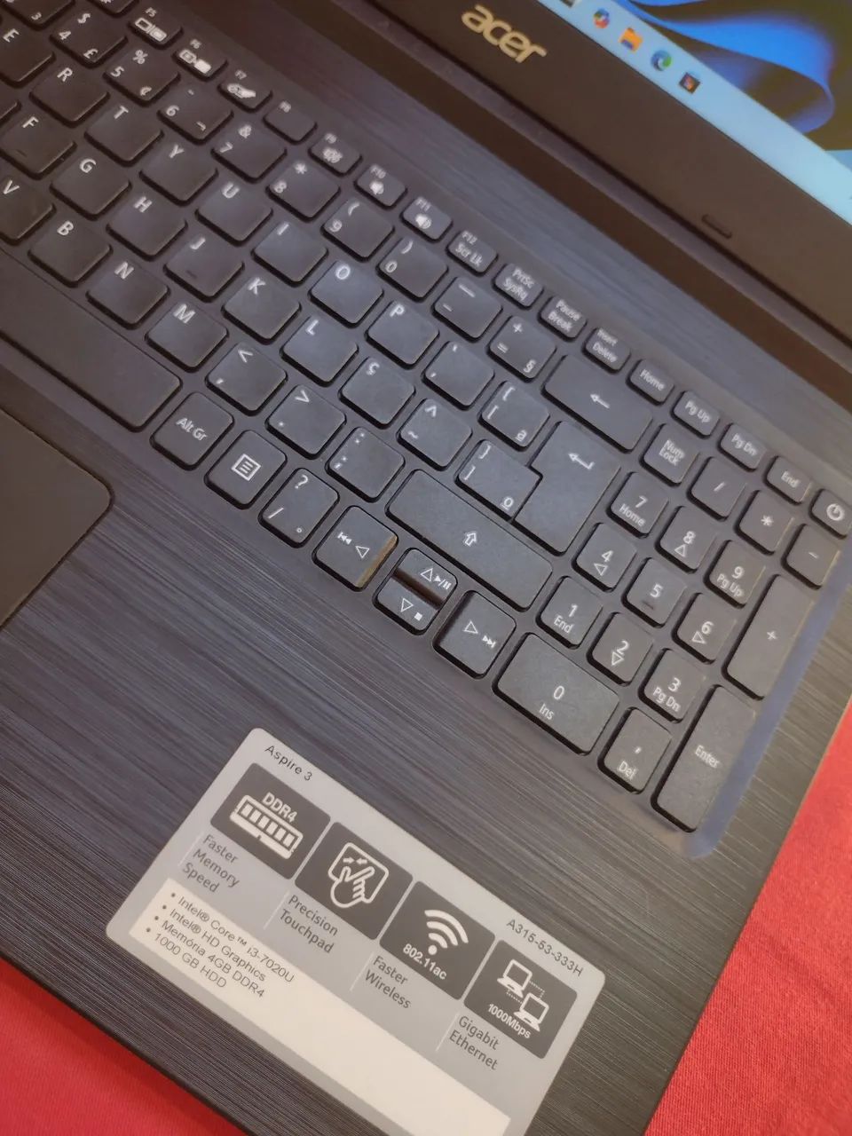 * Notebook ACER 7°Ger. C/SSD BATERIA OK! * - Foto 4