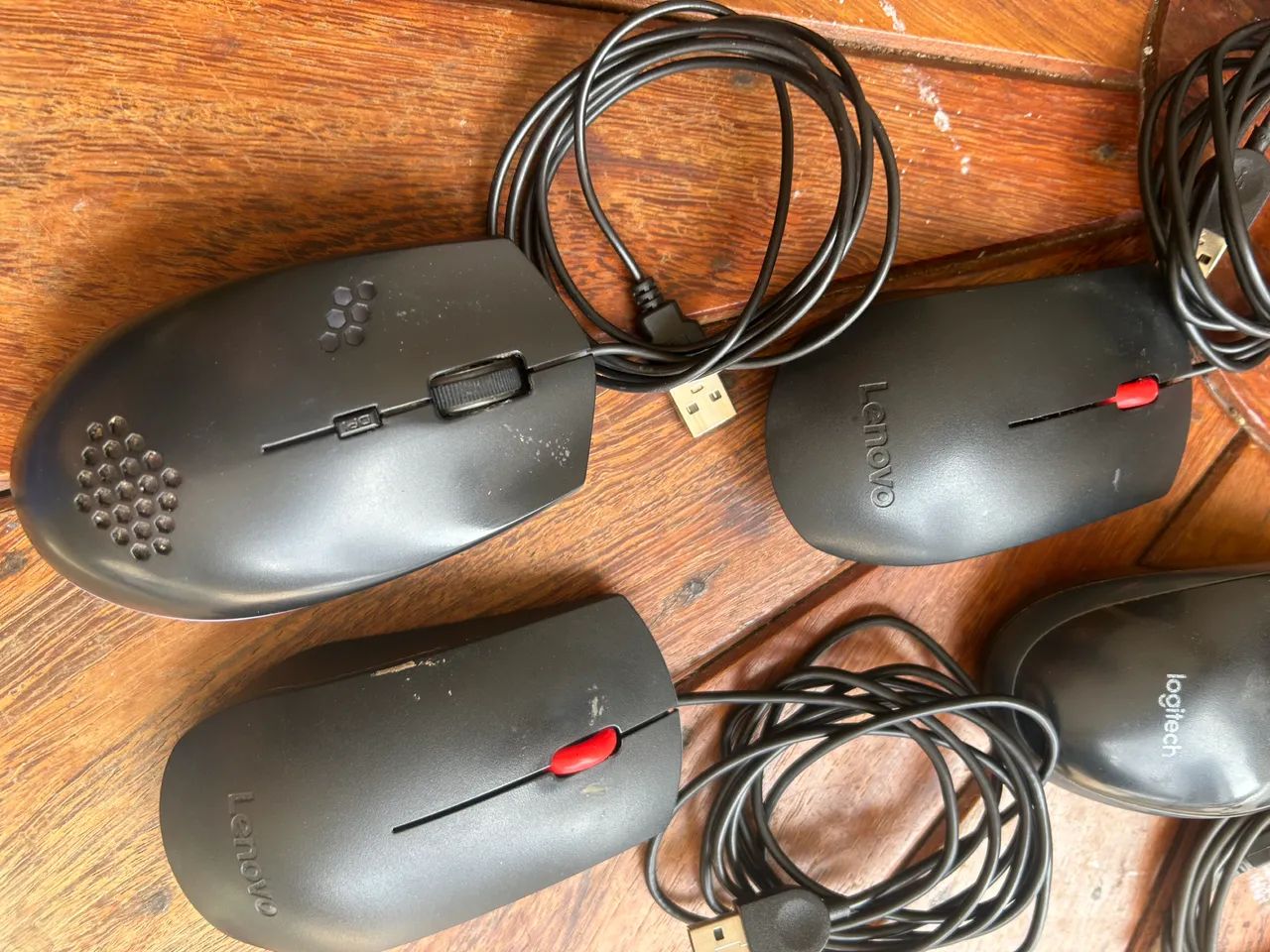 Kit 4 Mouses com Fio (2 Lenovo, 1 Logitech e 1 TGT Target) - Foto 3