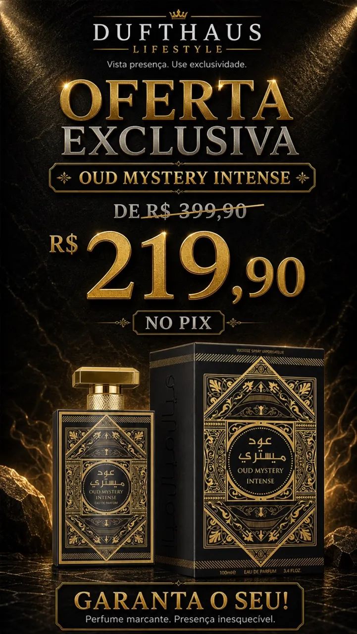 Perfume Árabe Oud Mystery Intense