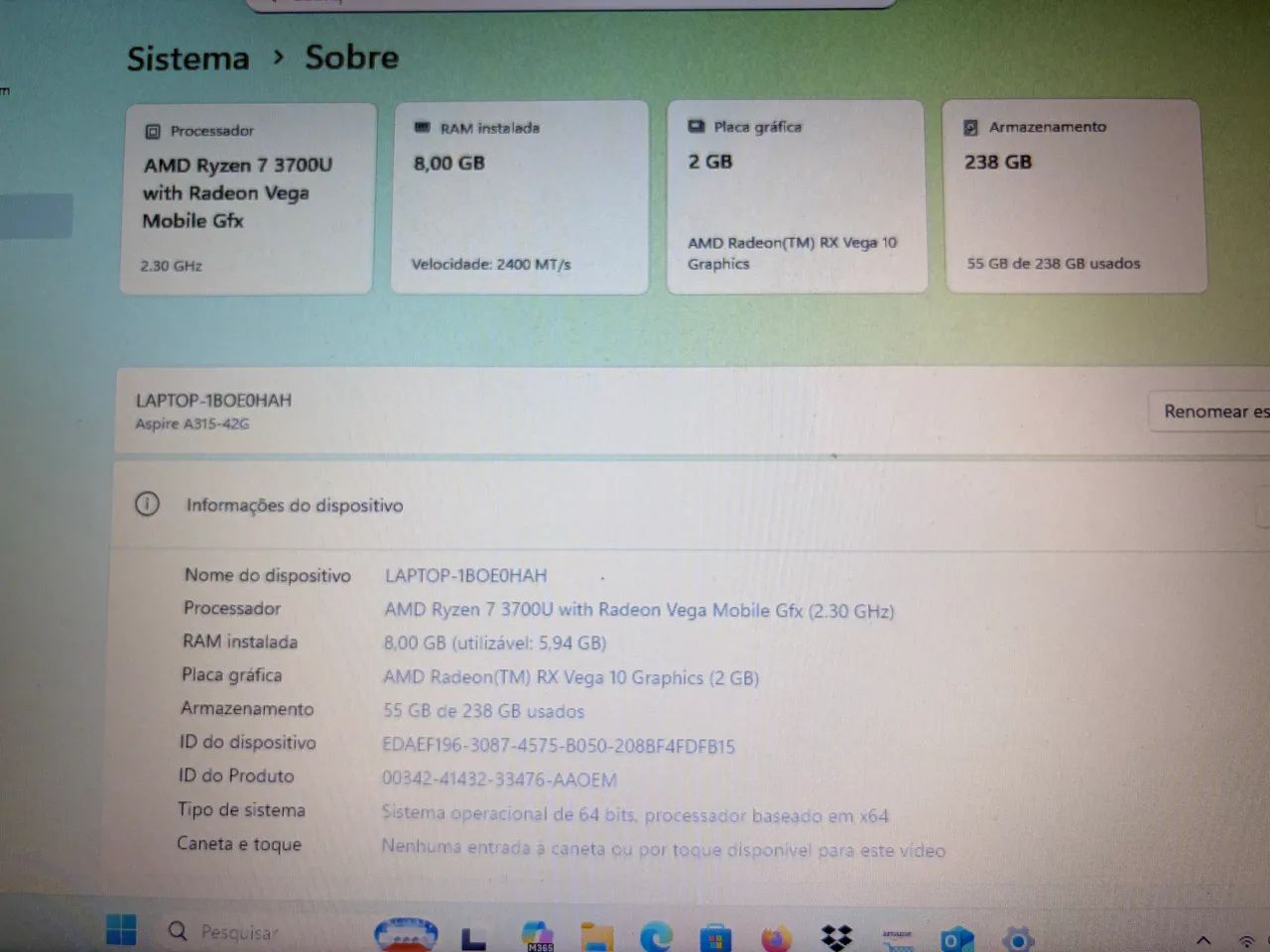 PC ACER ASPIRE (NOTEBOOK)  - Foto 3