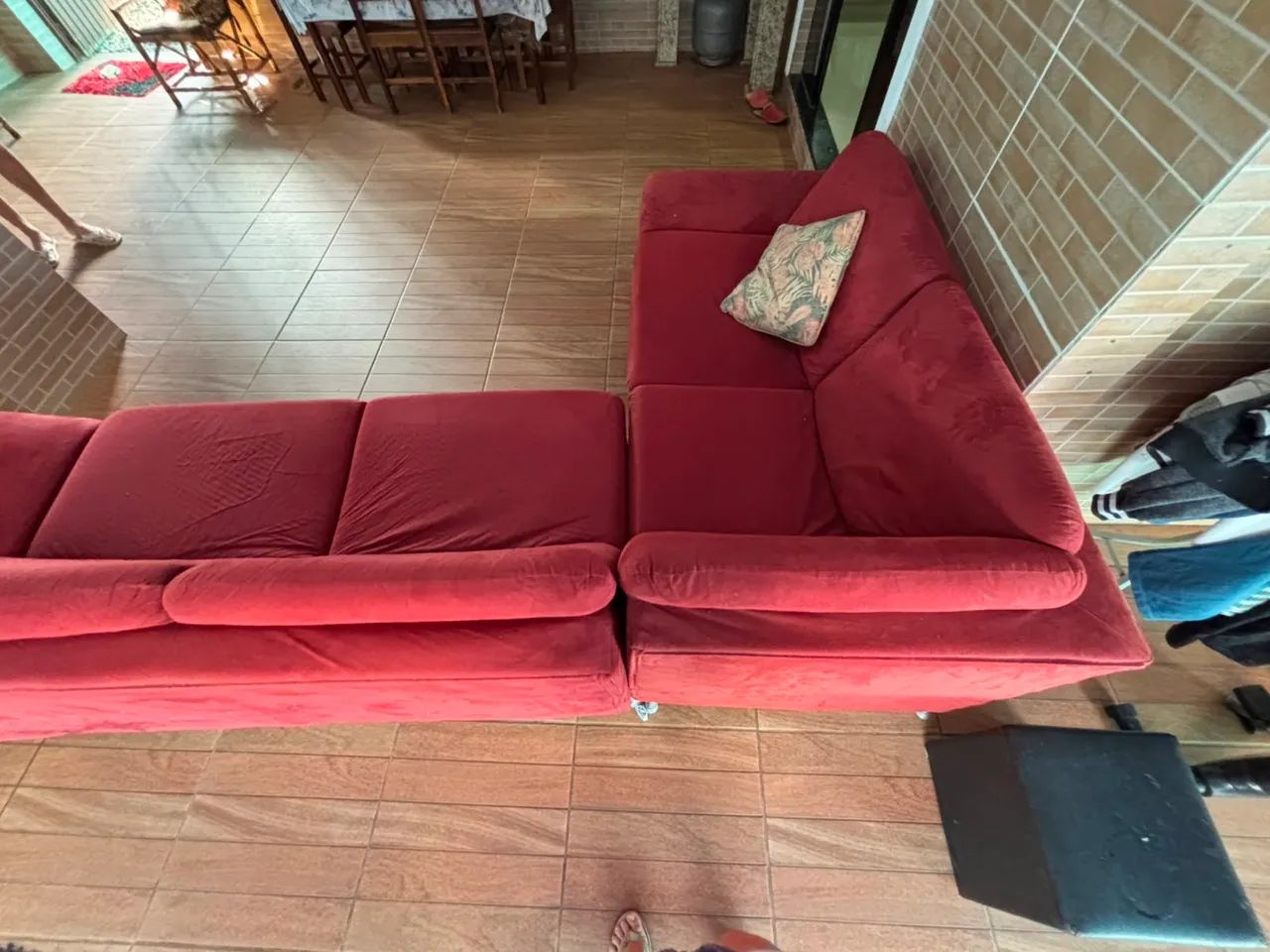 Sofá de Canto Vermelho - Foto 3