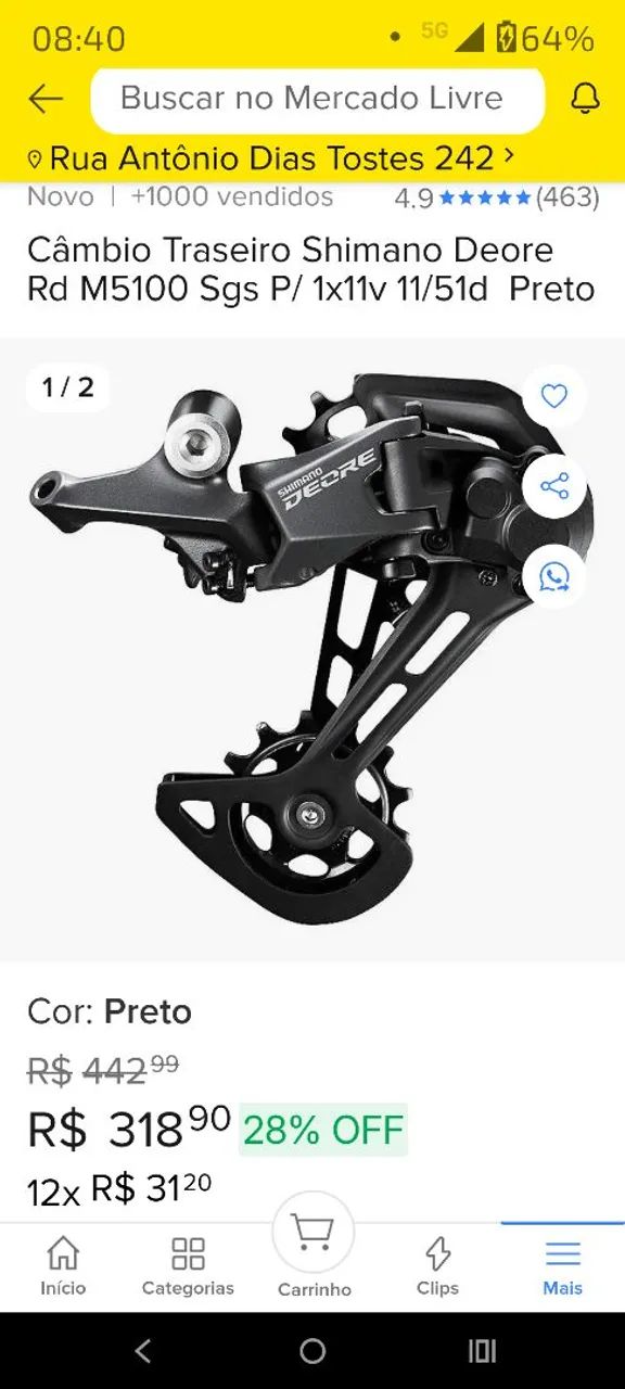 Kit 1 coroa (single) para bike