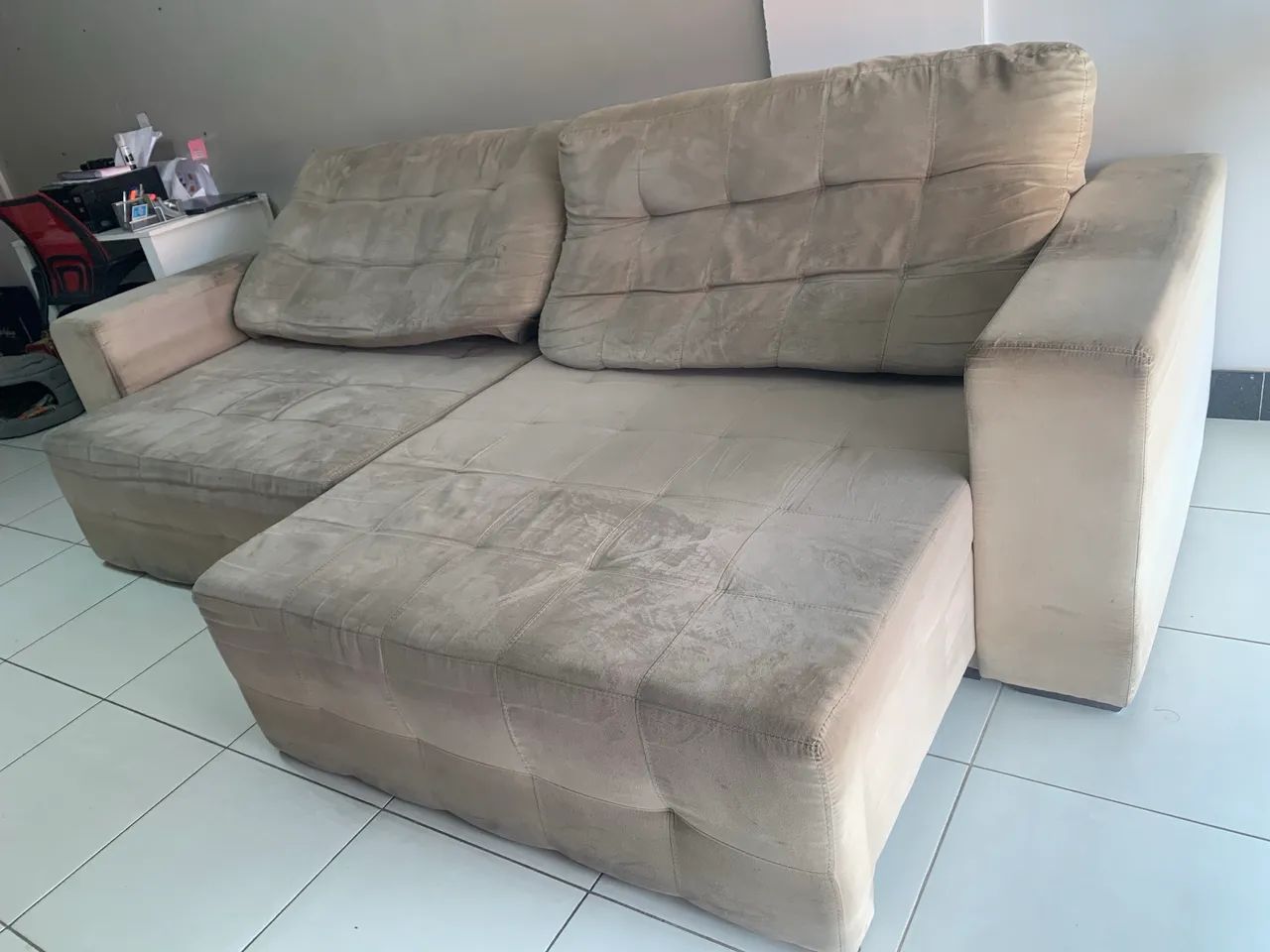 Sofá retrátil molas ensacadas 