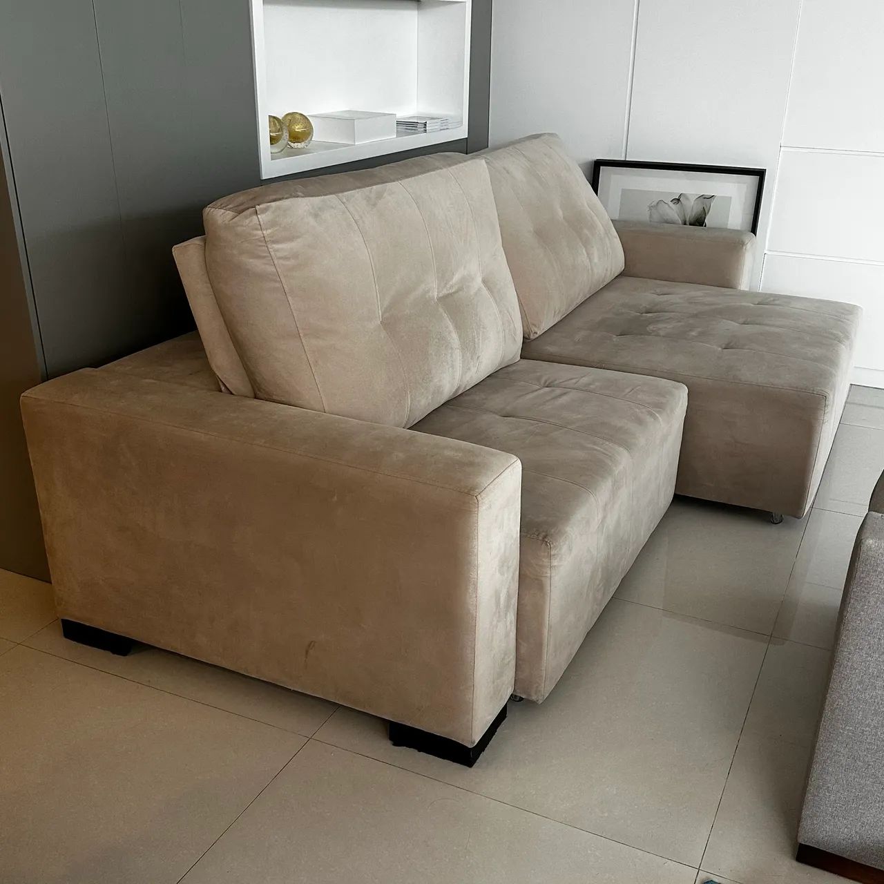 Sofá Retrátil com Chaise 2,70m - Excelente Estado