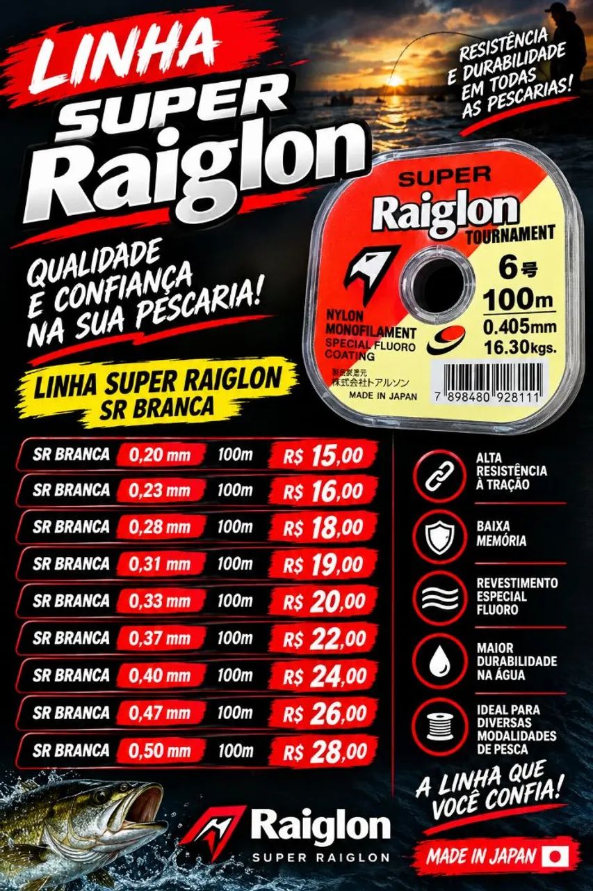 Linhas de pesca