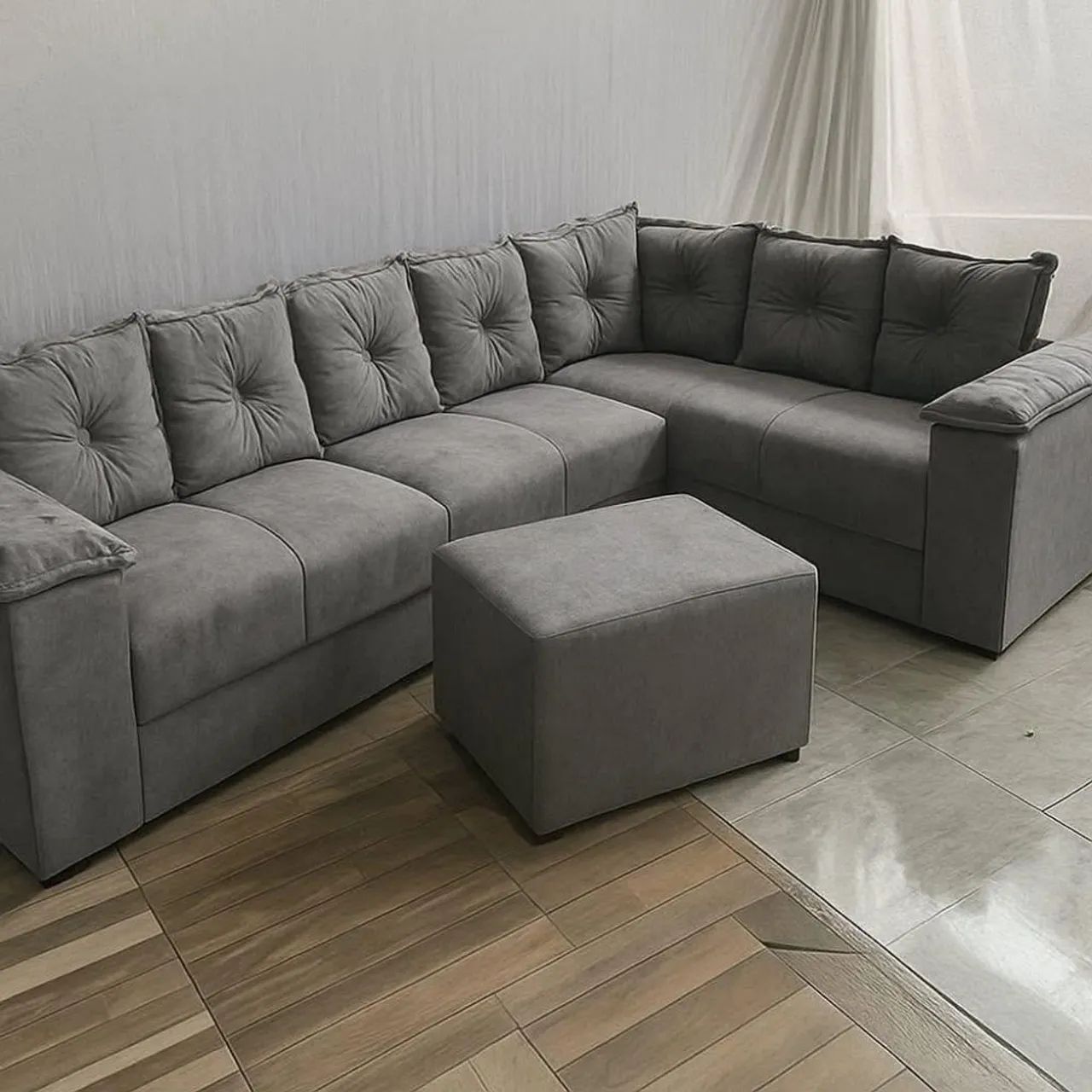 Sofa de 7 lugares + Puff Gratis - Foto 2