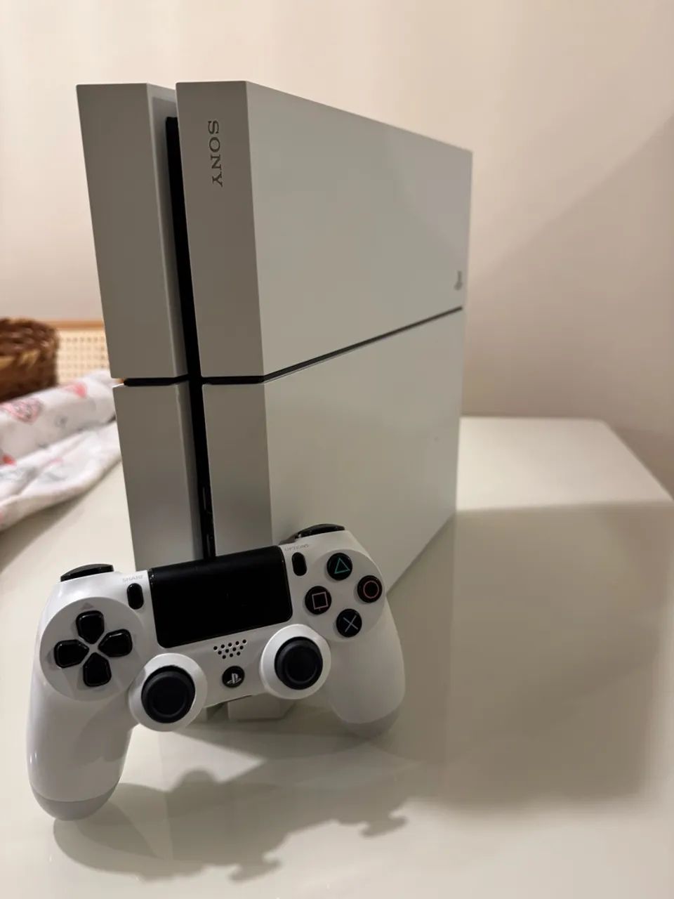 Ps4 fat branco + jogo  - Foto 3
