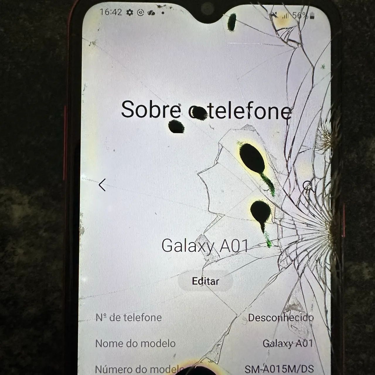 Samsung A01 trincado funcionando normalmente - Foto 2