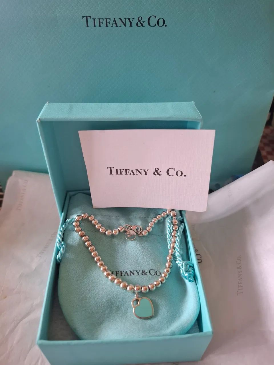 Pulseira Tiffany com certificado original