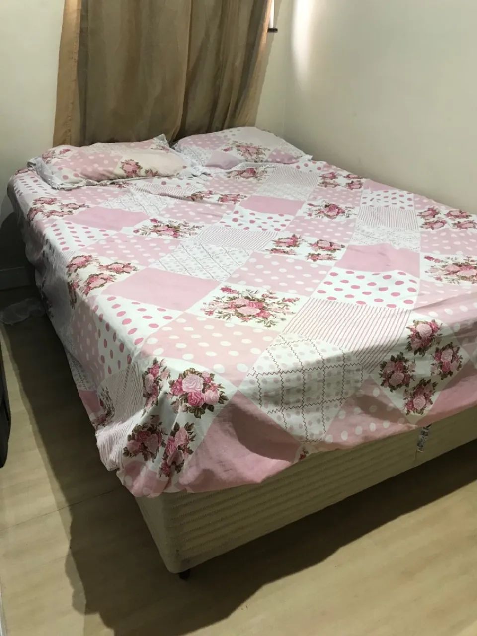 Cama Box de Casal com Colchão e Base