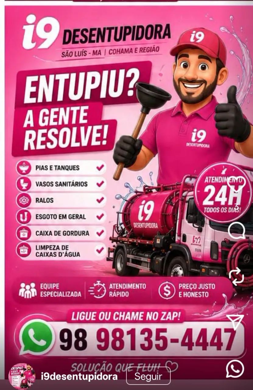 Desentupidora em São Luís 