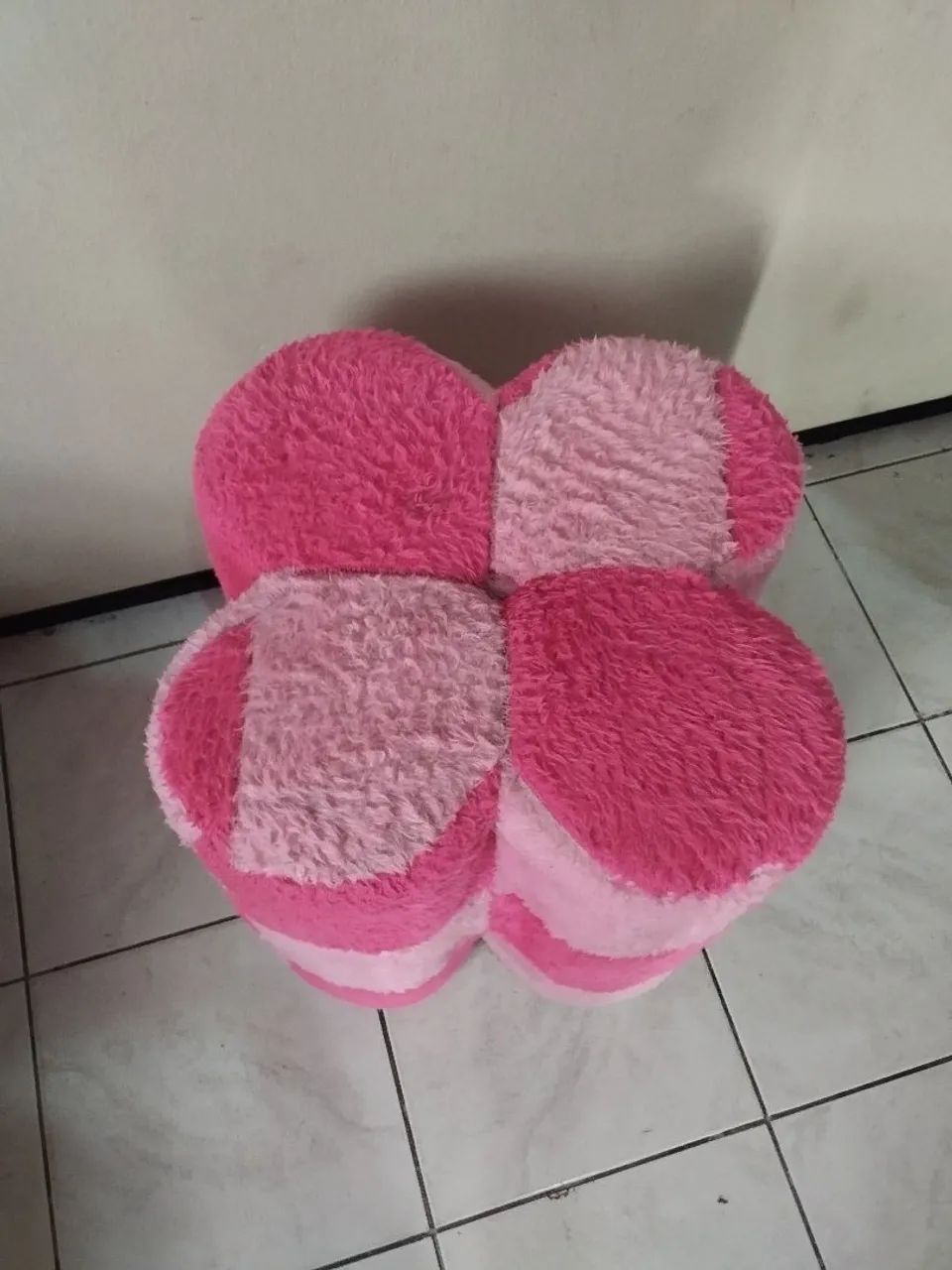 Puff de flor rosa MENOR PREÇO HOJE - Foto 2