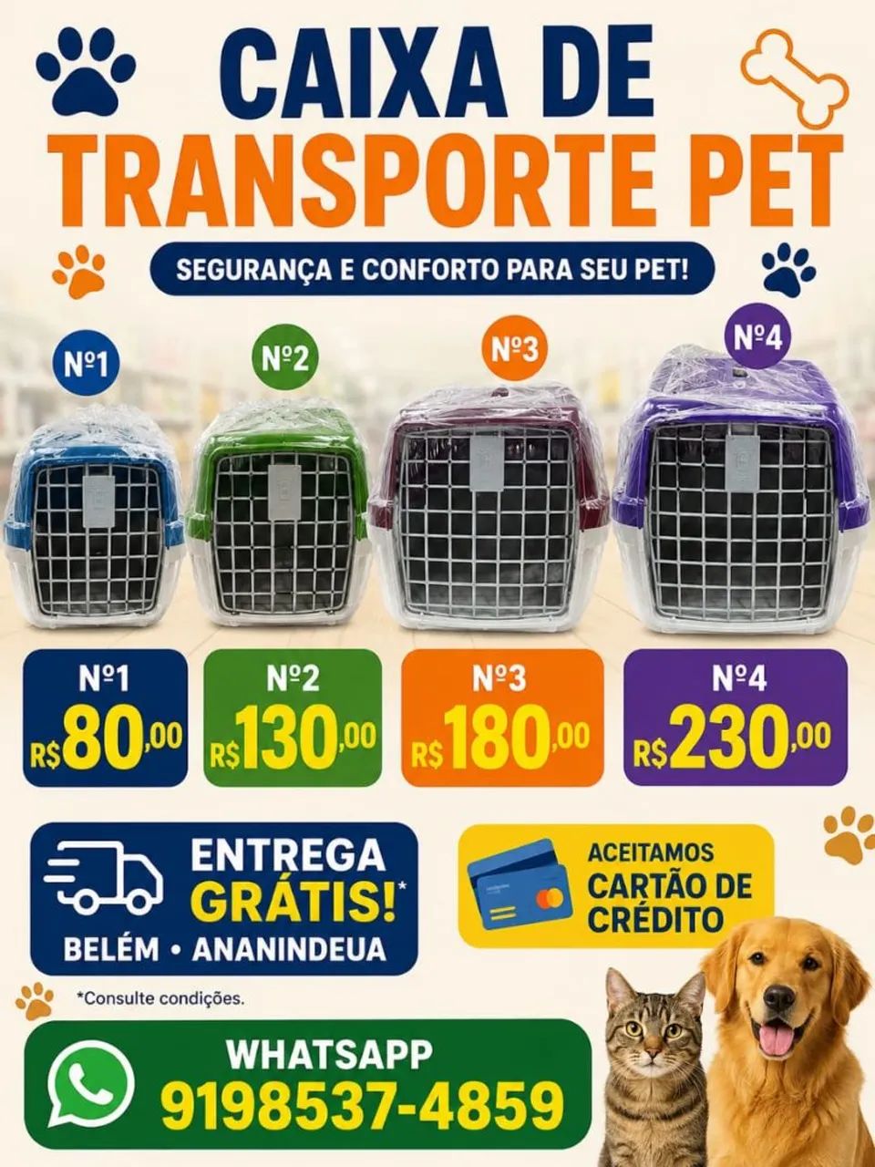 Caixa de transporte para pet