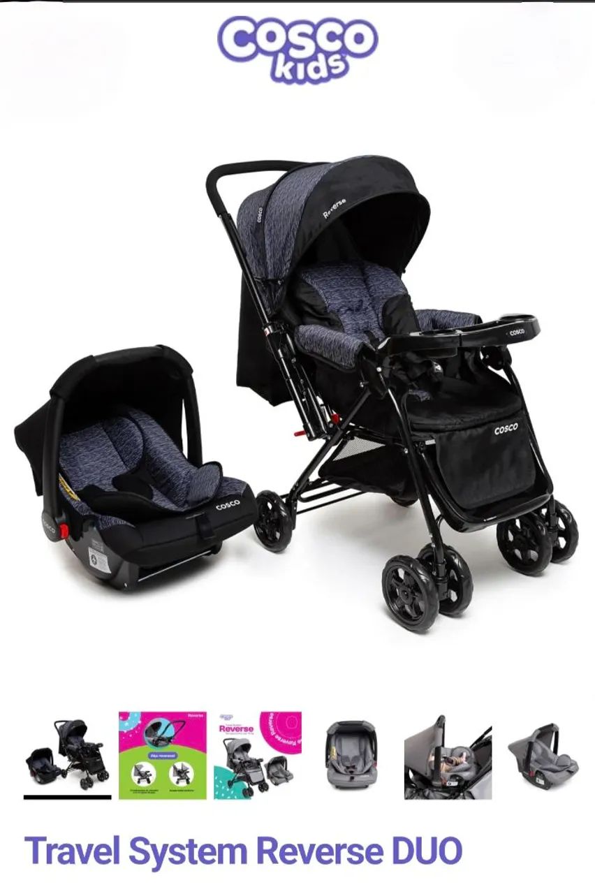 Vendo Carrinho de bebê com Bebê Conforto  - Foto 2