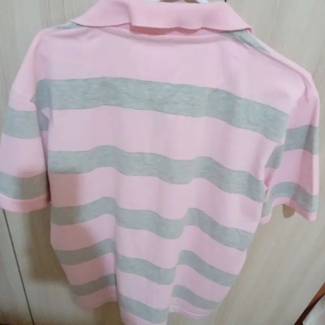 Camisa polo rosa e cinza TNG - Foto 2