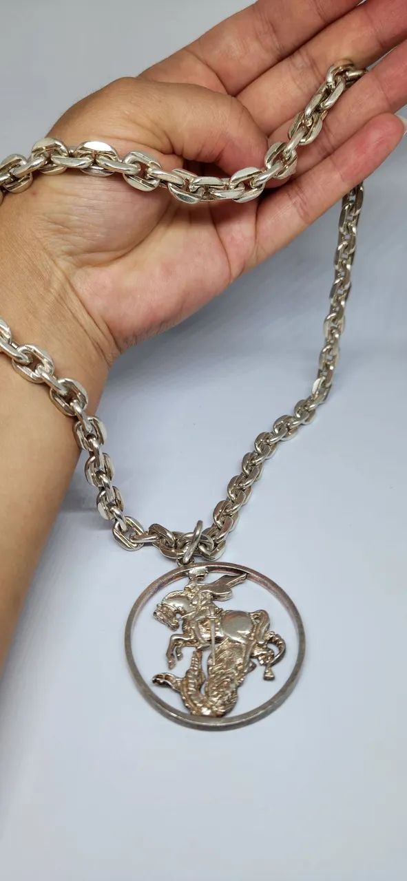 Corrente de prata 925 - 138g - Foto 2