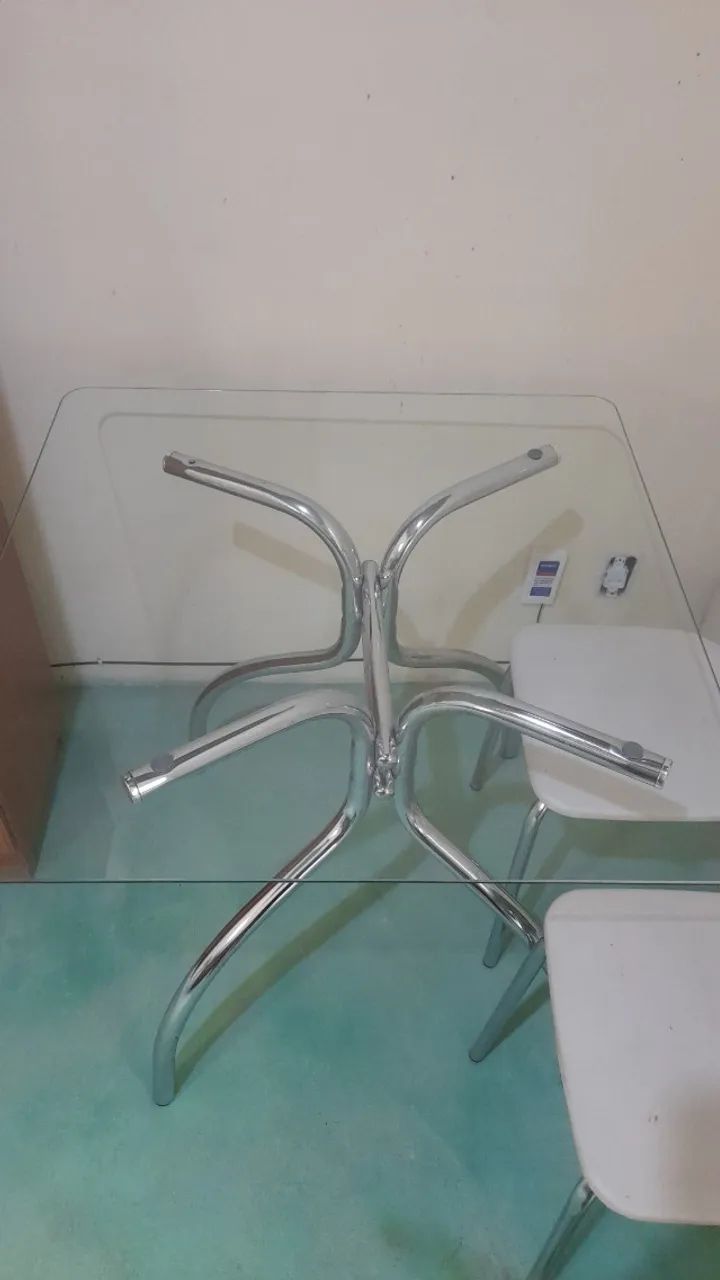 Mesa de Vidro em Alumínio  - Foto 2