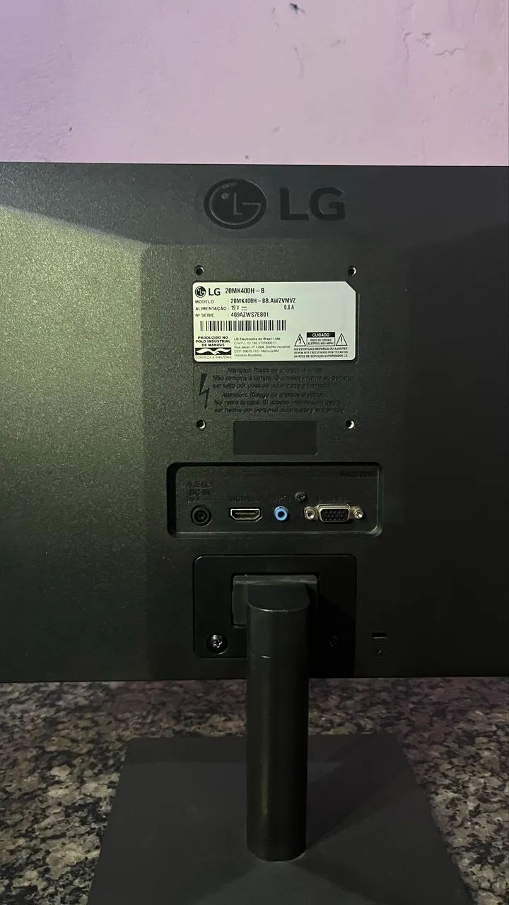 Monitor LG 19.5 LED HD - HDMI e VGA - 75Hz - Bem Conservado - Foto 5