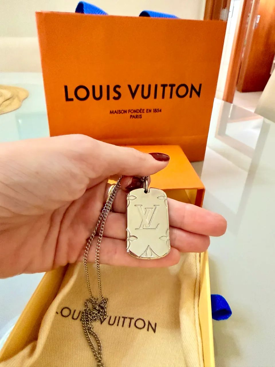 Corrente Louis Vuitton prata 925 - Foto 2